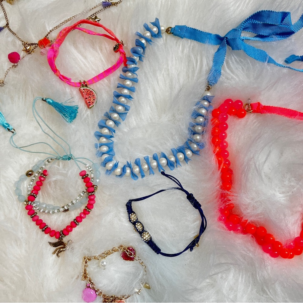 Pre teen Big Girls jewelry lot Bracelets and Necklaces Jcrew crewcuts Claire’s